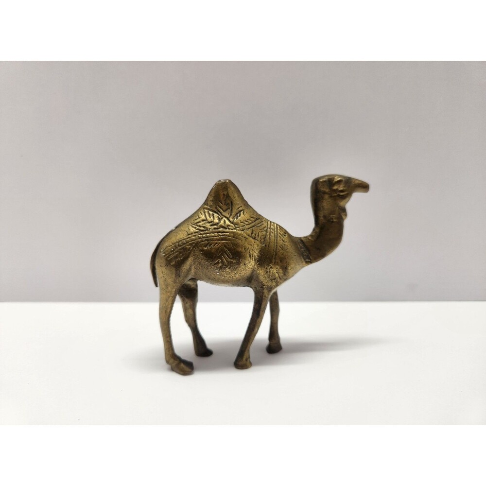 Small 3 1/2" Brass Camel Statue/ Figurine